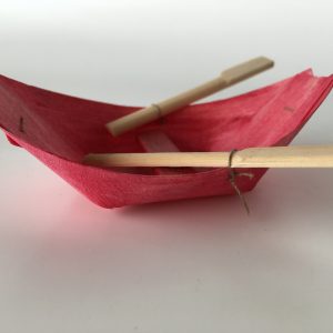 Bamboo row boat